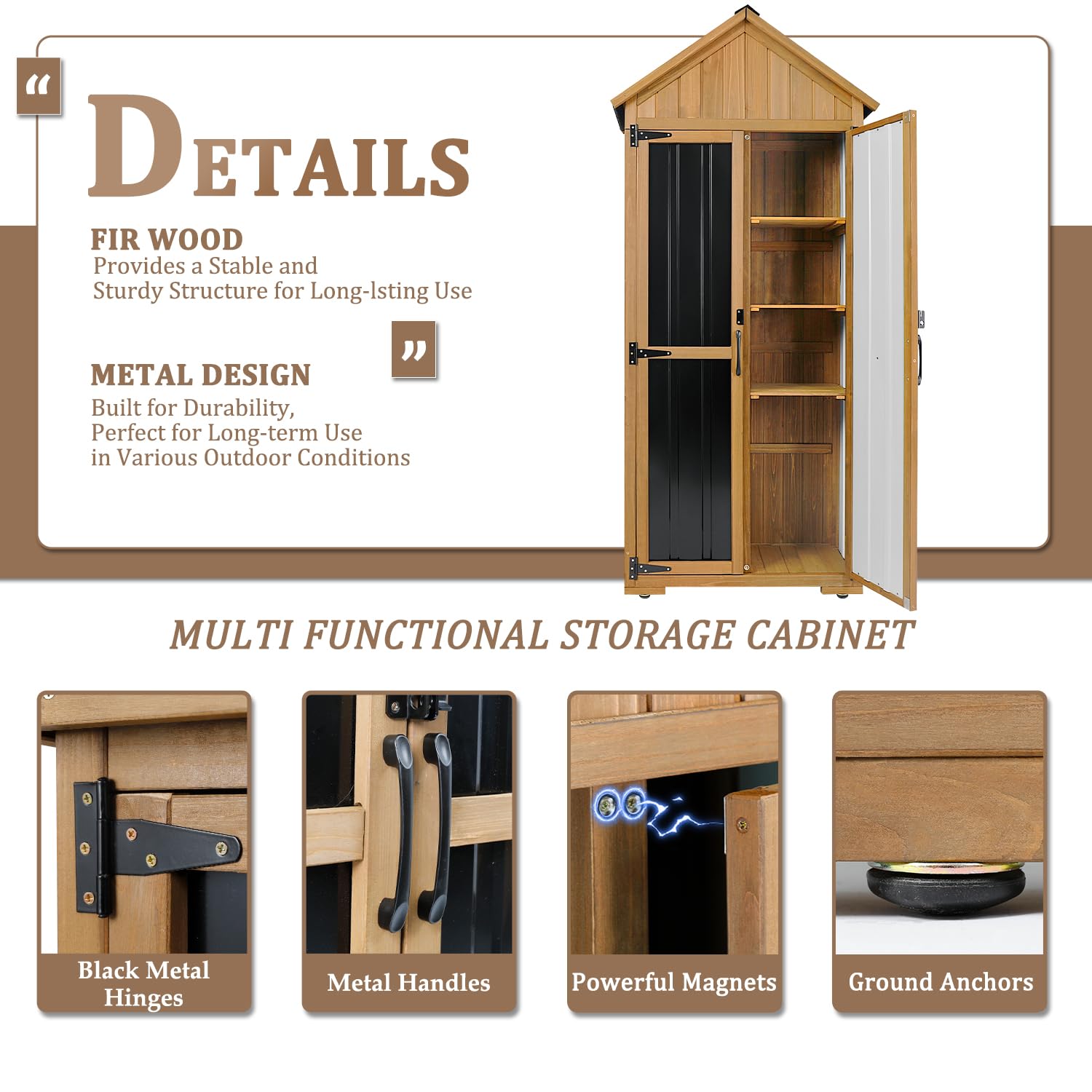 Outdoor Storage Cabinet Waterp - Garden Tools 评论和价格