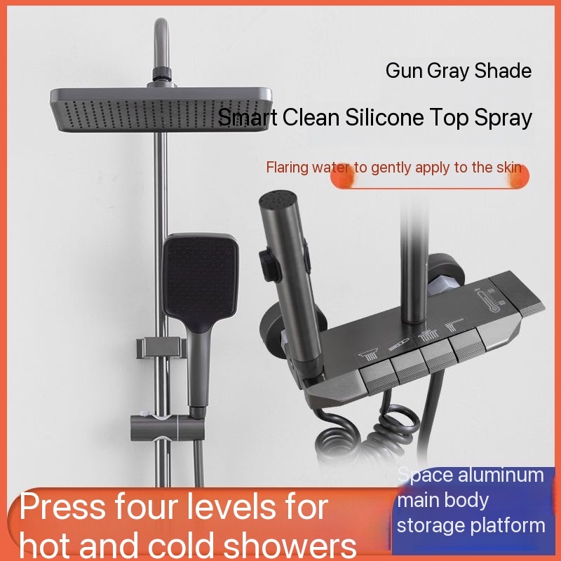 Grey Chrome Bathroom Shower Fa - Plumbing 评论和价格