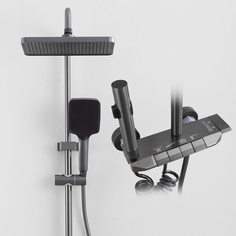 Grey Chrome Bathroom Shower Fa - Plumbing 评论和价格
