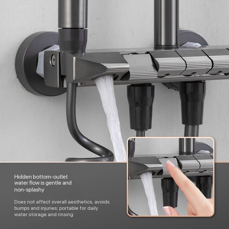 Grey Chrome Bathroom Shower Fa - Plumbing 评论和价格