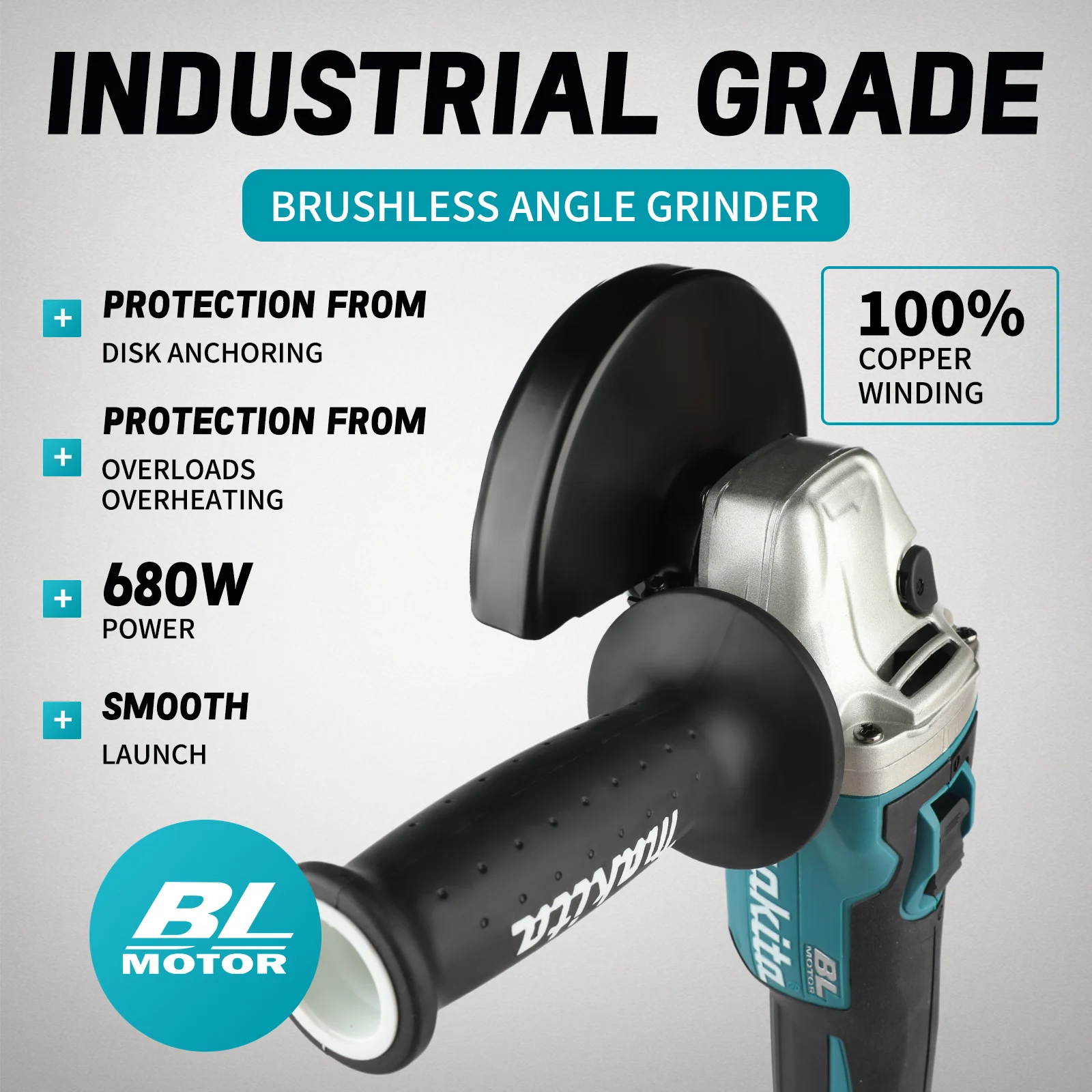 DGA404 100/125mm Brushless Lit - Brushless Angle Grinder Battery Powered 评论和价格