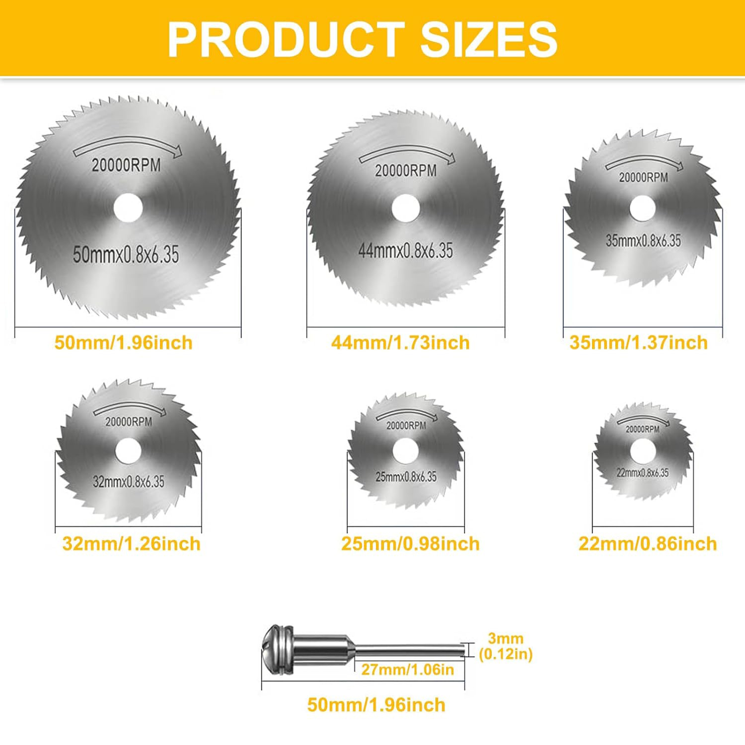 7Pcs/Set HSS Circular Saw Blad - Cordless Rotary Tool Kit Accessories 评论和价格