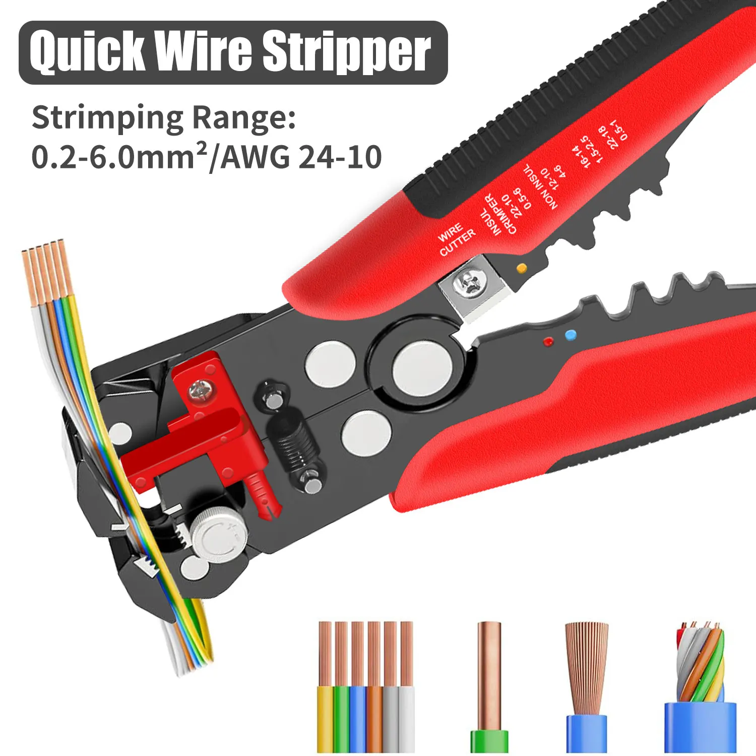HS-D1 Self-Adjusting Wire Stri - Automatic Wire Stripper Cutter 评论和价格