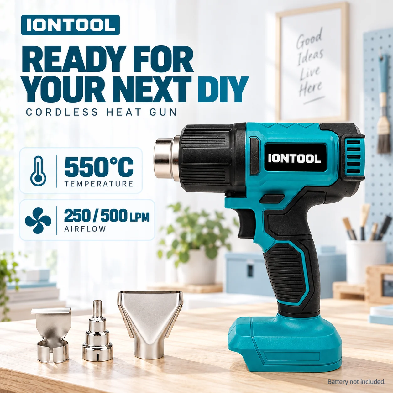 IONTOOL Cordless Heat Gun 550℃ - Cordless Heat Gun For Shrink Tubing 评论和价格
